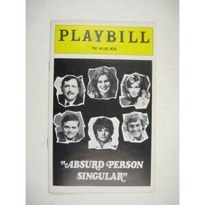 Absurd Person Singular Playbill 1975 Geraldine Page Fritz Weaver Curt Dawson